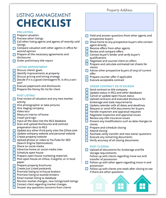 Listing Management Checklist