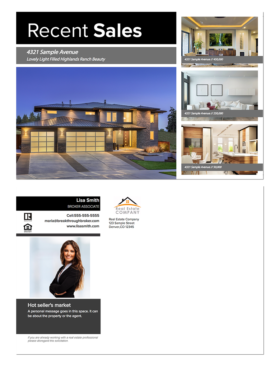 Real estate postcard