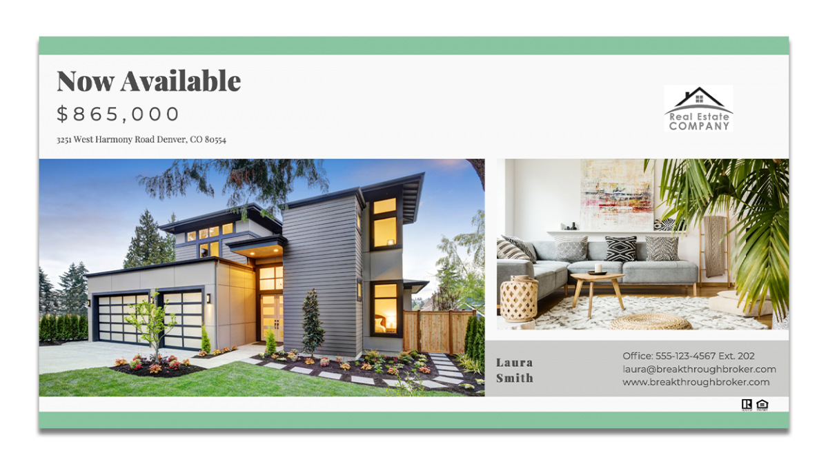 Real estate postcard