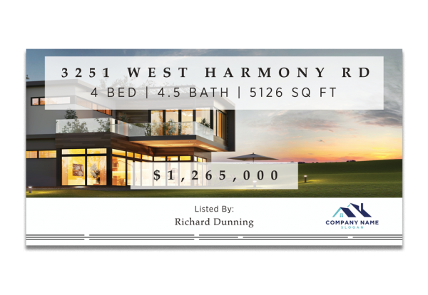 Real estate postcard