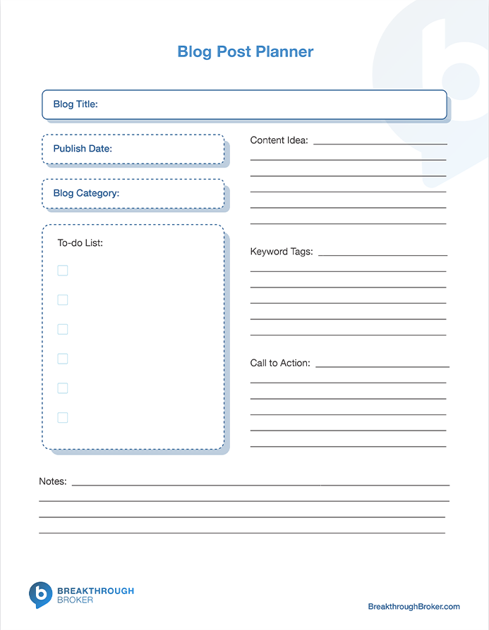 Blog Post Planner