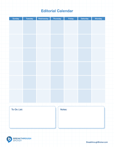 Editorial Calendar