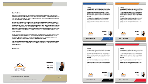 Real estate letterheads