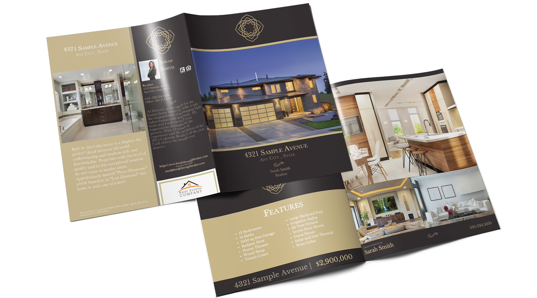 Real estate luxury listing brochure