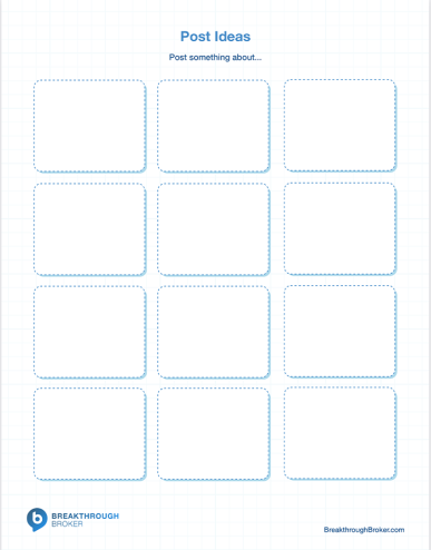 Post Ideas Planner