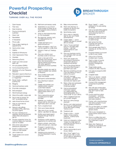 105 Prospecting Activities