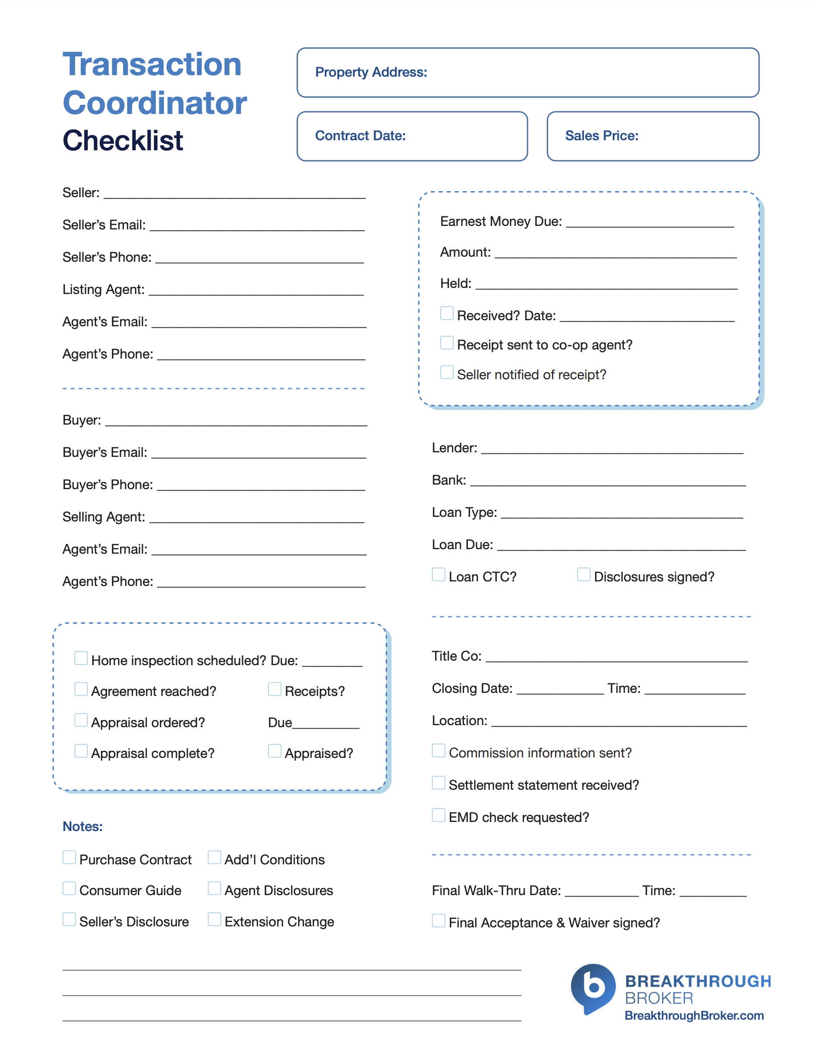 transaction-tracker for Free Printable Real Estate Transaction Coordinator Checklist Transaction Tracker for Free Printable Real Estate Transaction Coordinator Checklist