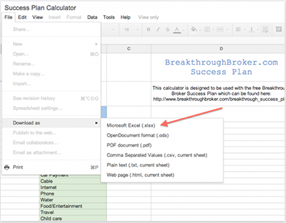 Success Plan Calculator
