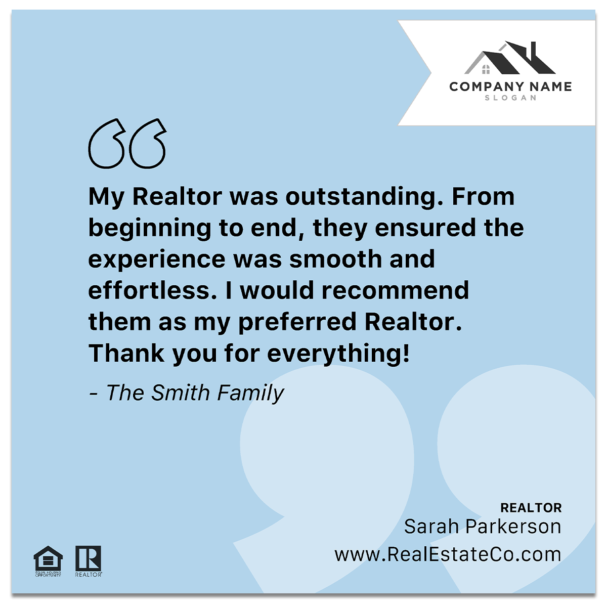 Real estate postcard