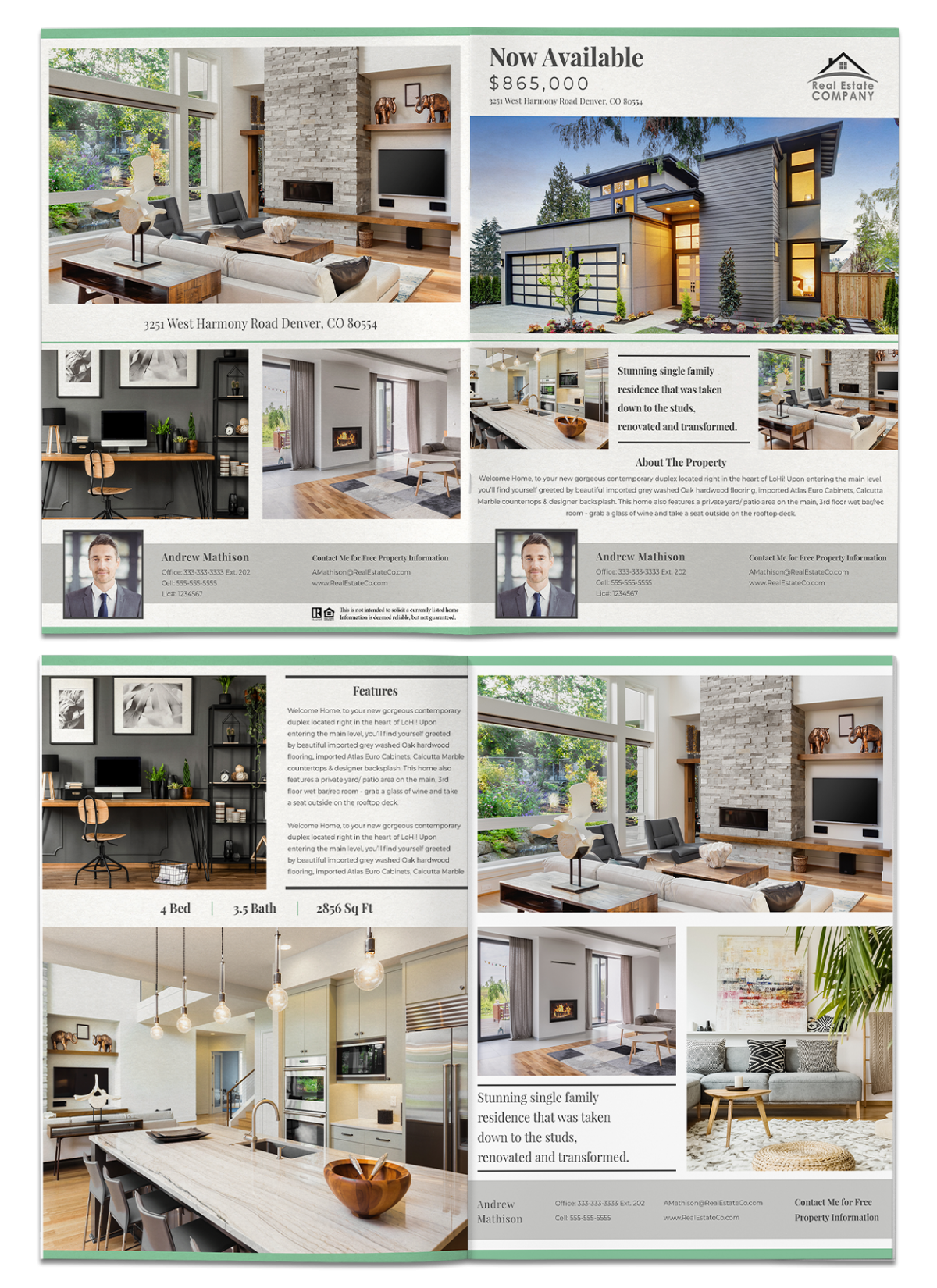 Real estate luxury listing brochure