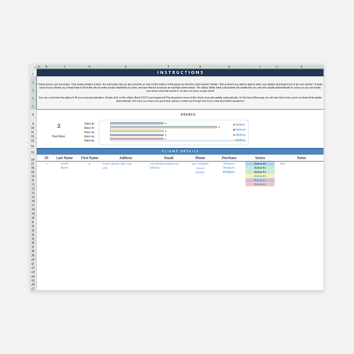 Client Tracker Worksheet