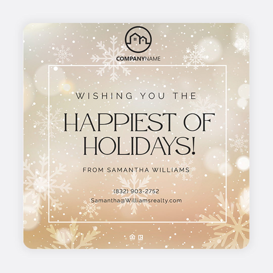 Happiest of Holidays Social Post for Facebook and Instagram