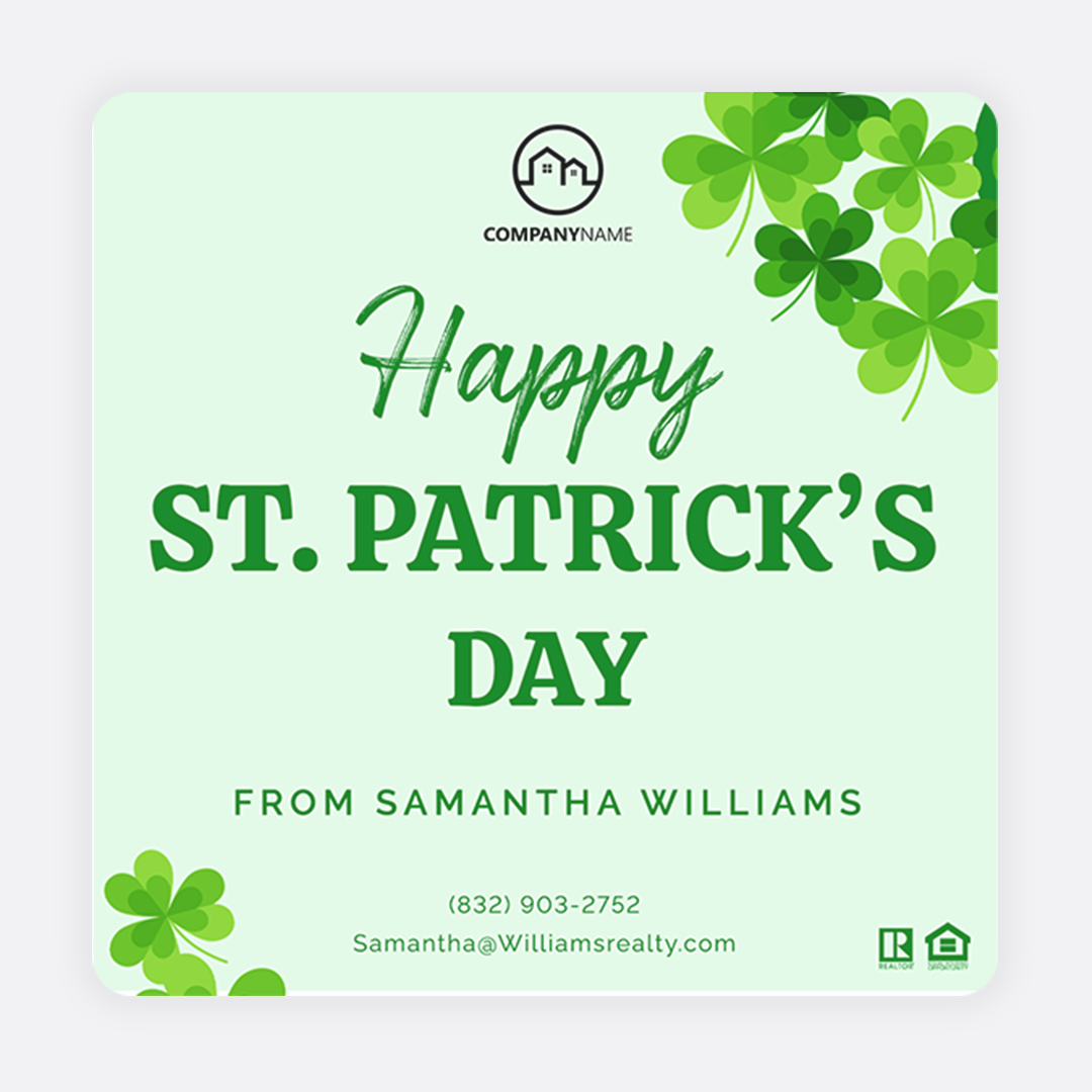 St. Patricks Day social post for Facebook and Instagram