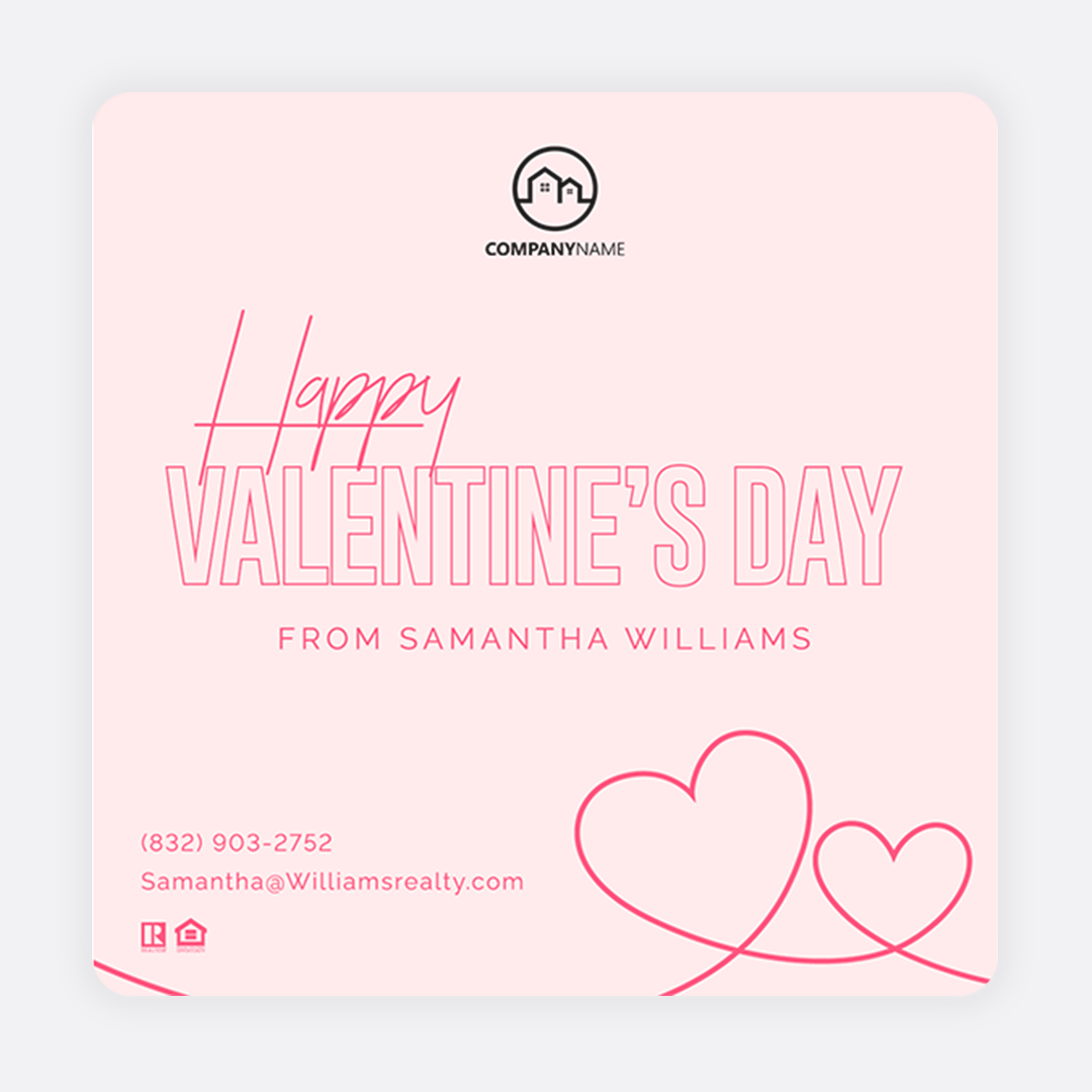 Happy Valentine's Day social post for Facebook and Instagram