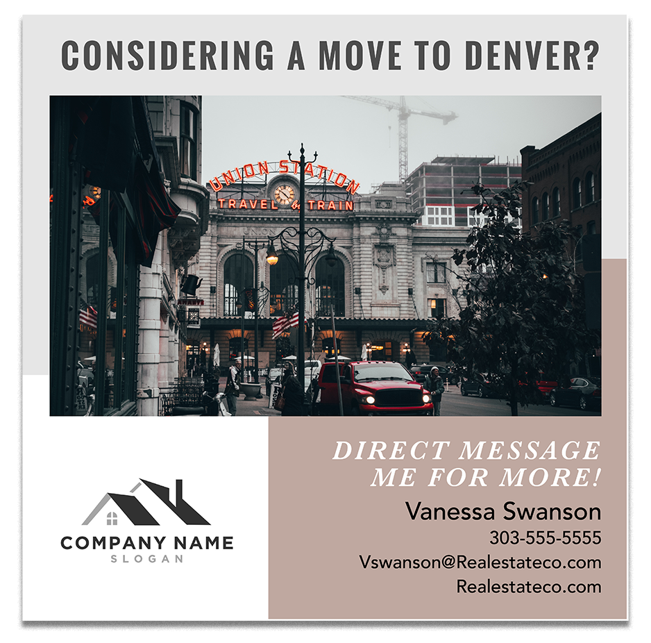 Real estate postcard