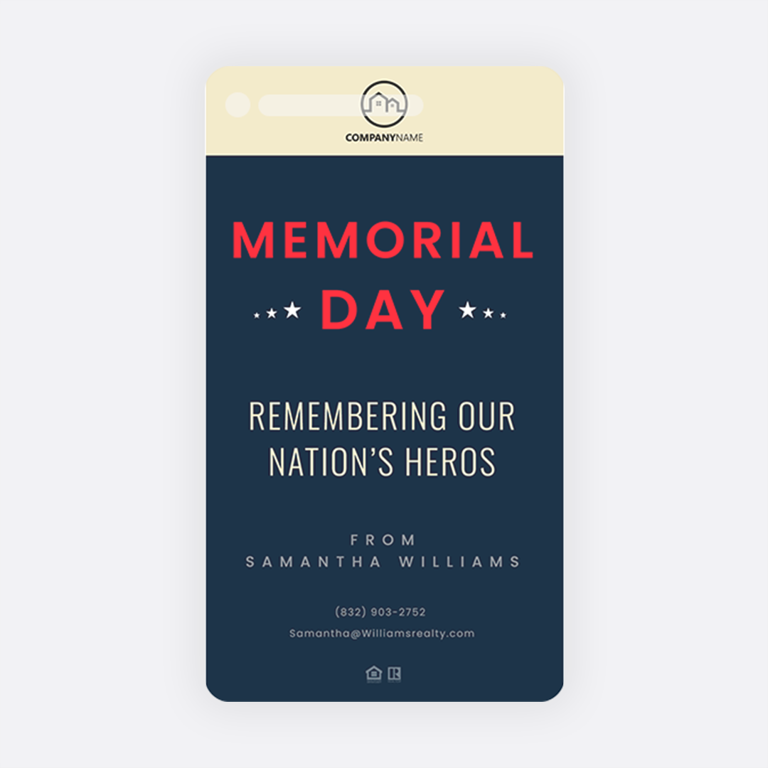 Memorial Day story post for Facebook and Instagram