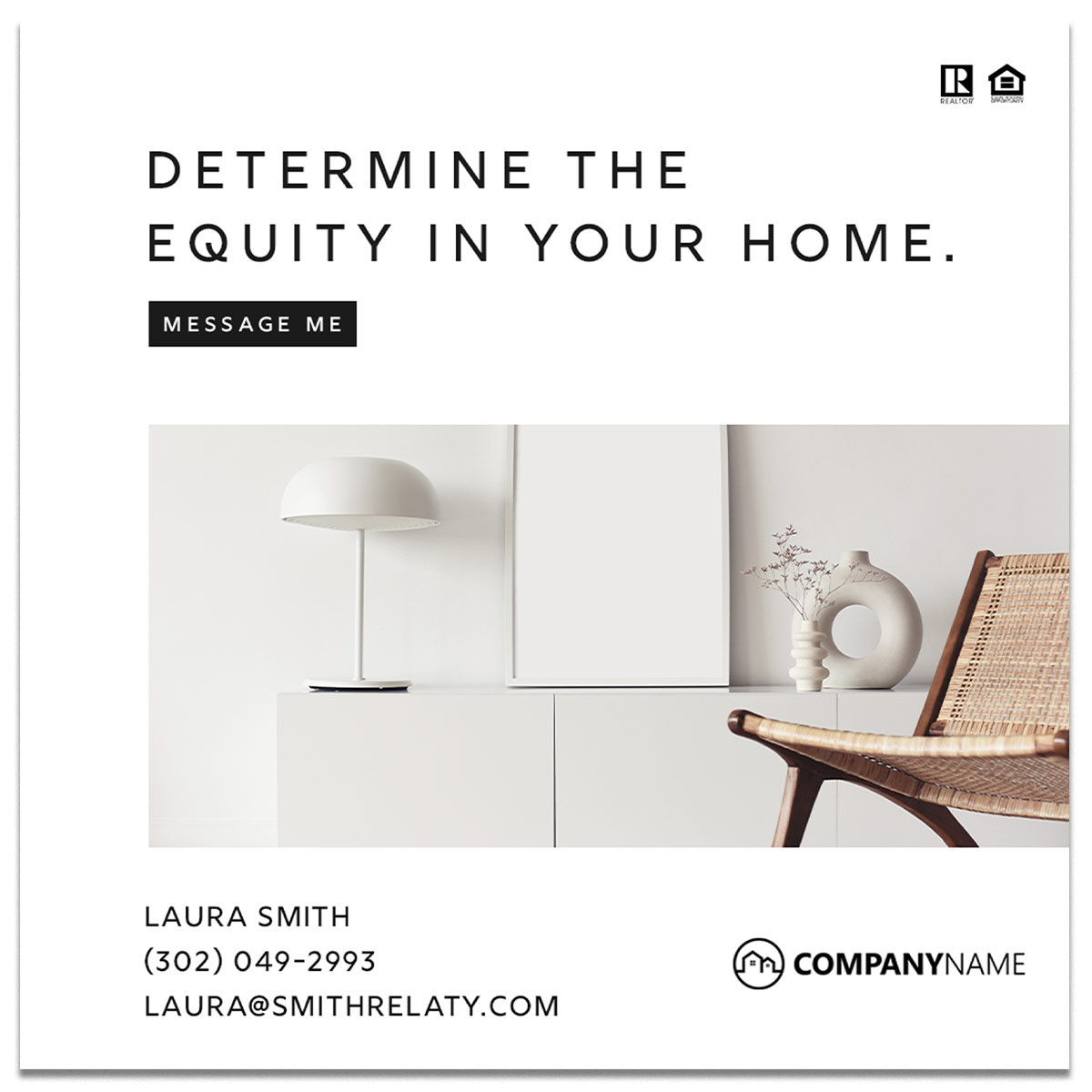 Real estate postcard