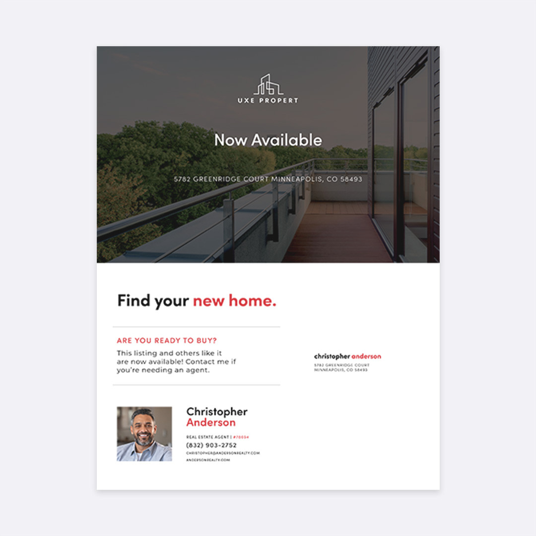 Real estate postcard