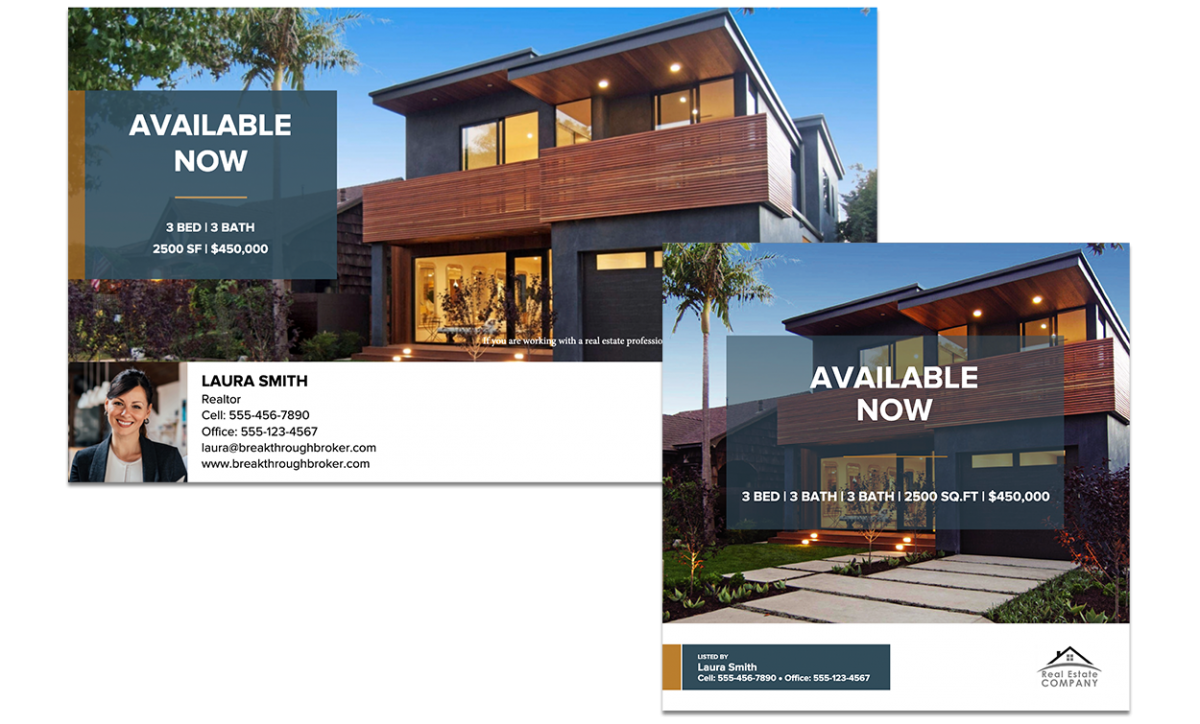 Real estate postcard