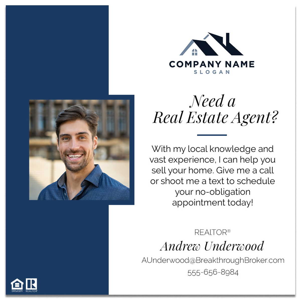 Real estate postcard
