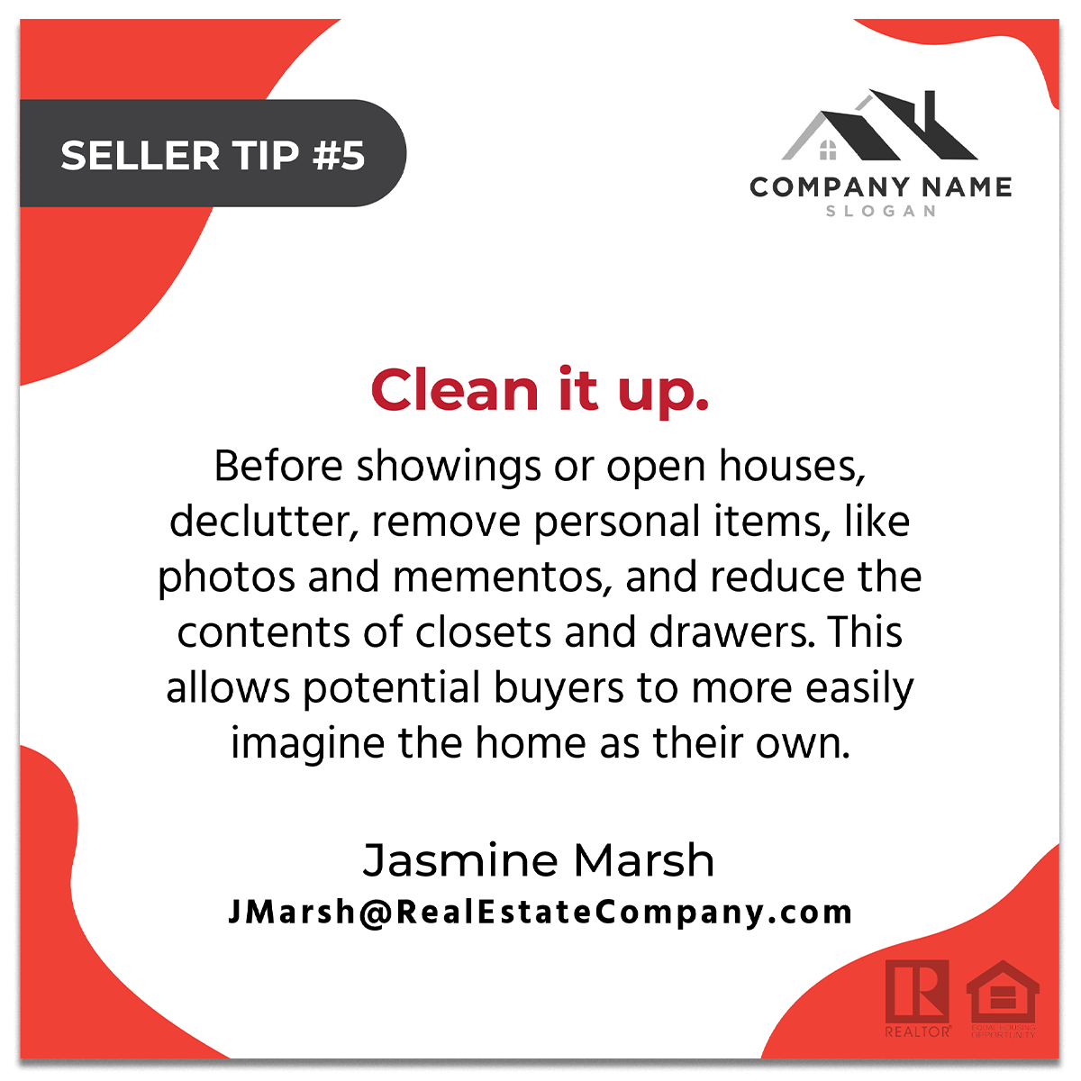 Real estate postcard