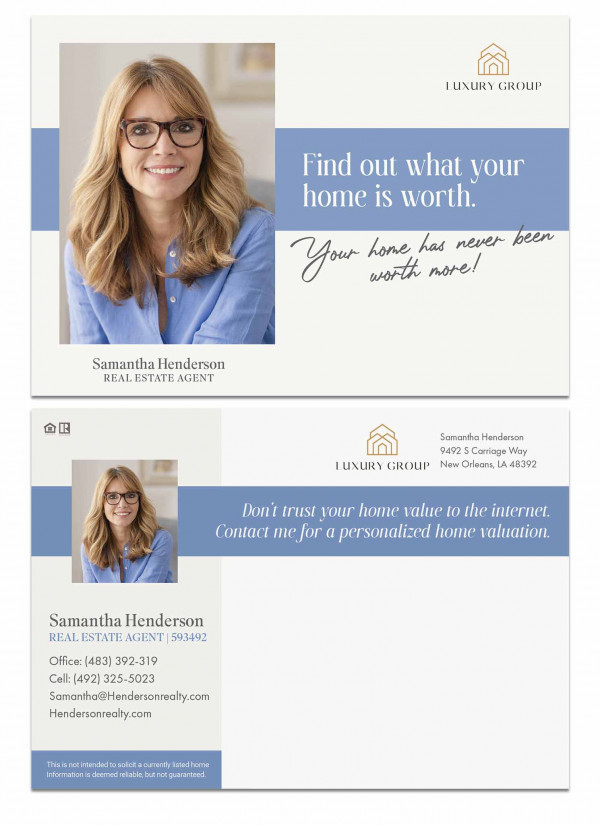Real estate postcard