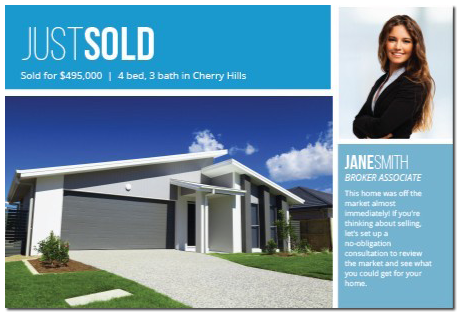 free real estate postcards and templates breakthrough broker sold sold flyers