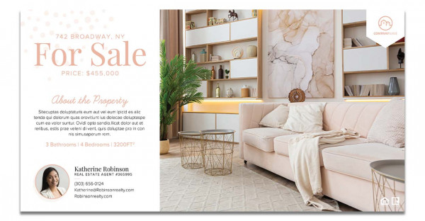 Real estate postcard