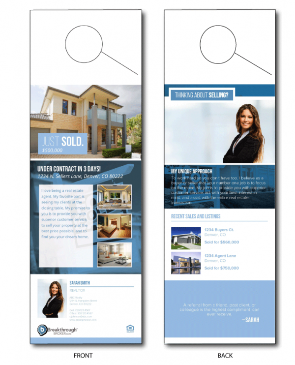 real estate door hangers do door to door flyers work